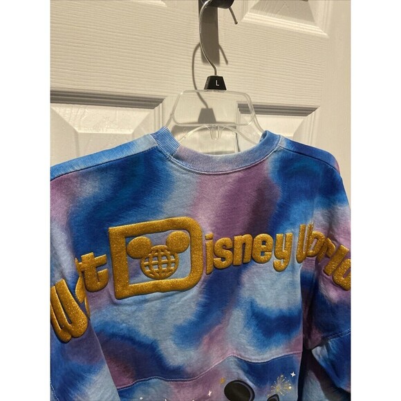 Walt Disney World Spirit Jersey Sweater Women Medium Tie Dye Mickey Mouse 50 Ann - Picture 9 of 15